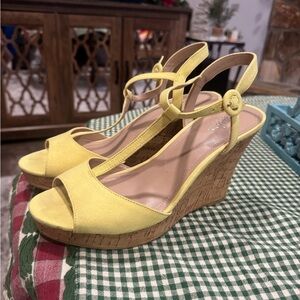 Yellow Wedge Sandals